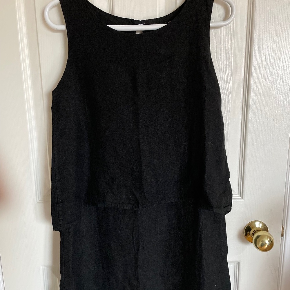 Double layer linen dress